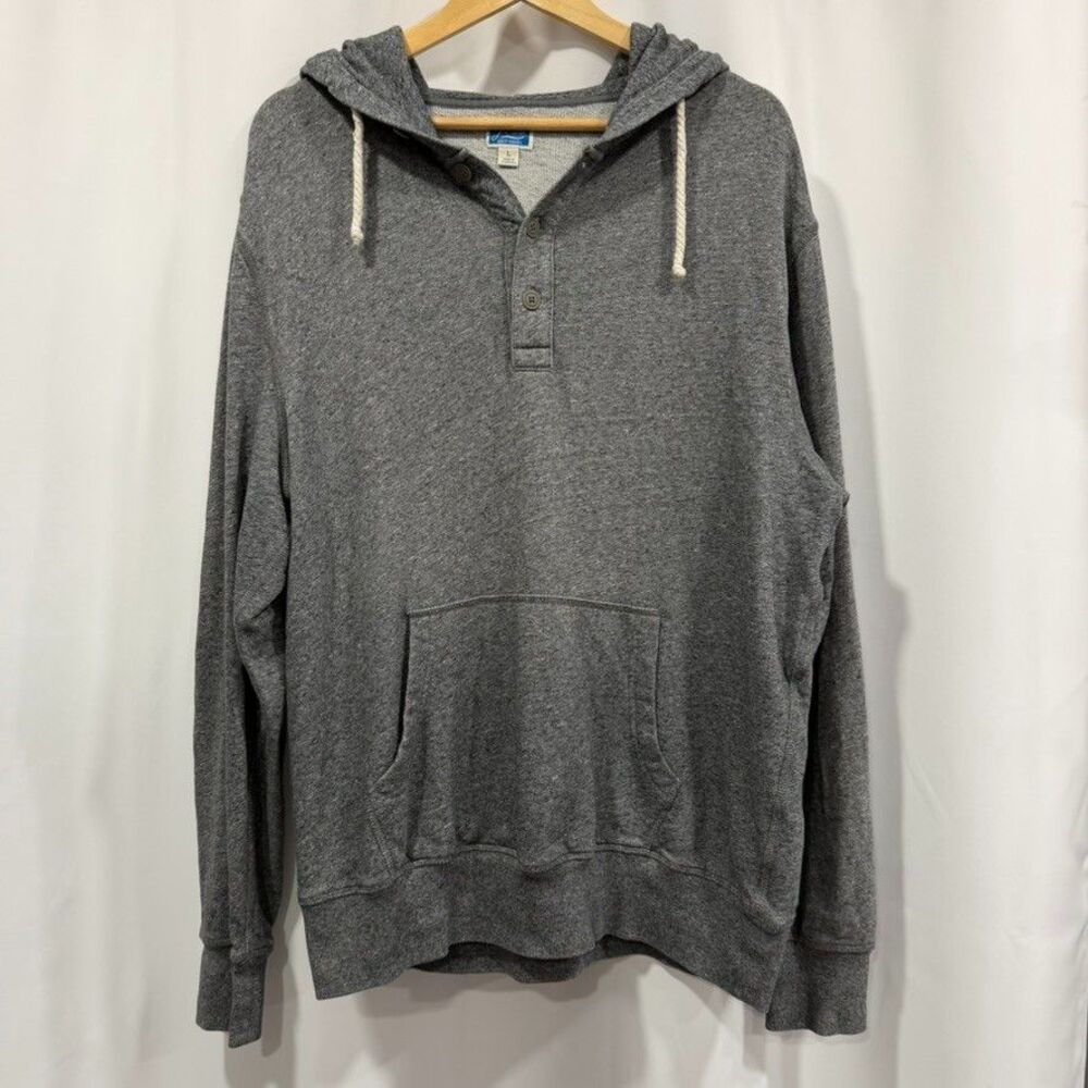 J Crew Men's Large Gray Sweatshirt Hoodie 607
